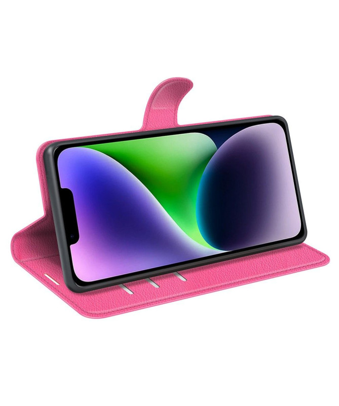 Housse iPhone 15 portefeuille style cuir