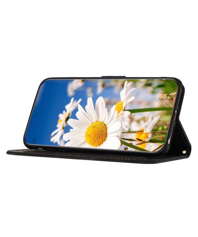 Housse iPhone 15 Fleurs à Lanière