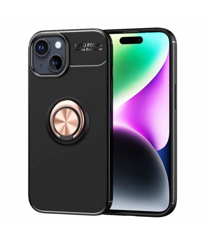 Coque iPhone 15 silicone avec support rotatif