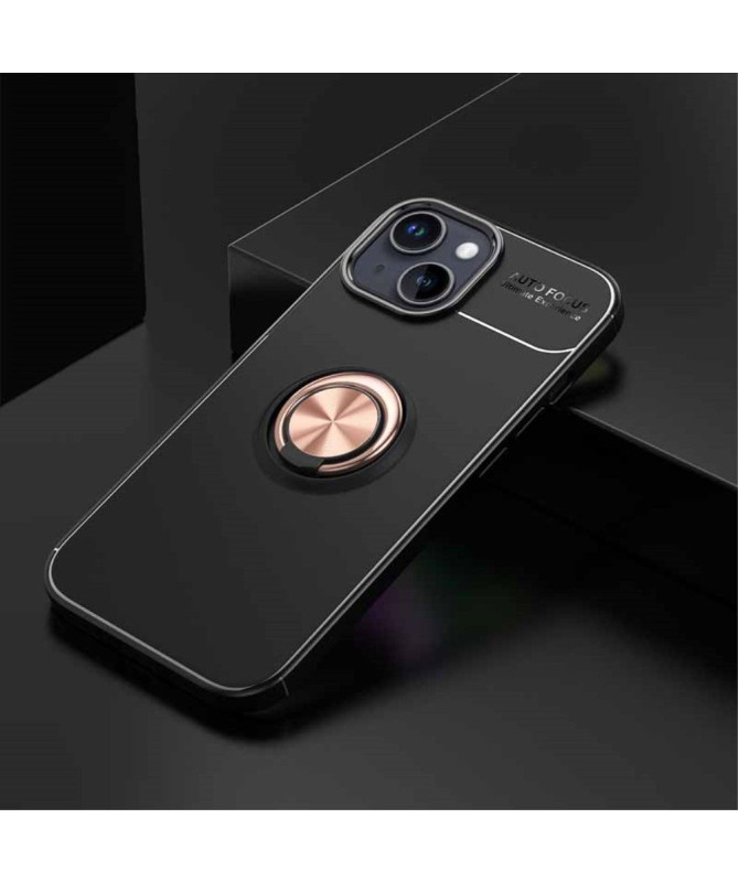 Coque iPhone 15 silicone avec support rotatif