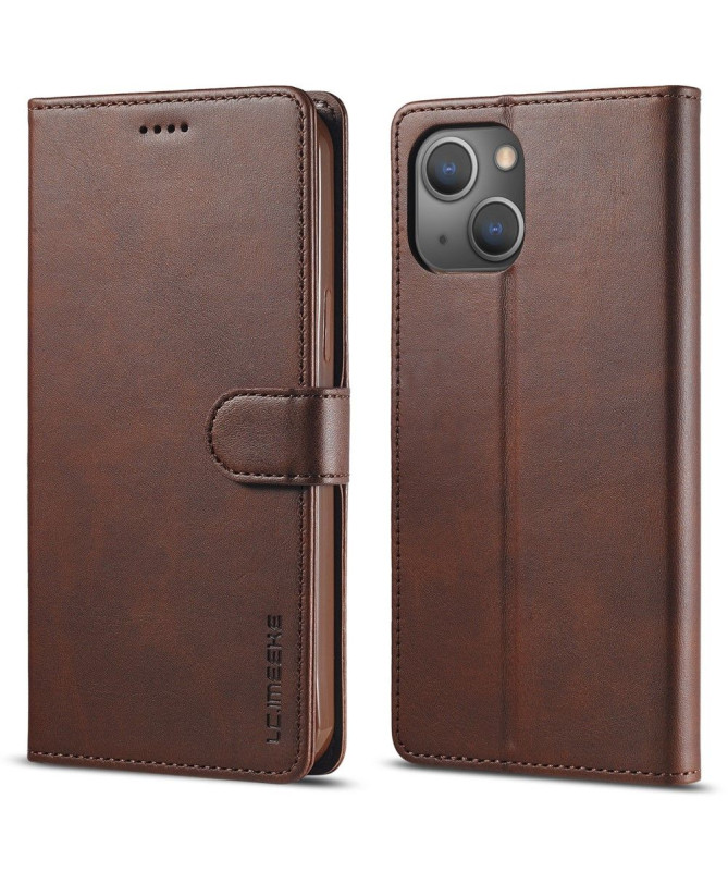 iPhone 15 Plus - Étui LC.IMEEKE cuir style portefeuille