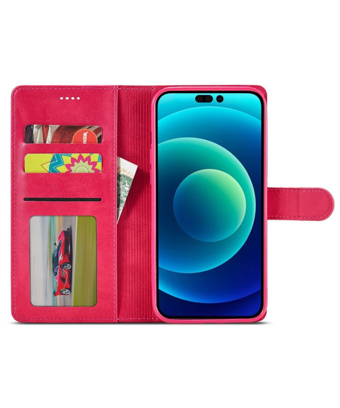 iPhone 15 Plus - Étui LC.IMEEKE cuir style portefeuille