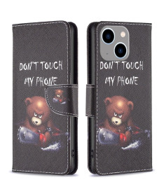 Housse iPhone 15 Plus Ours avec tronçonneuse