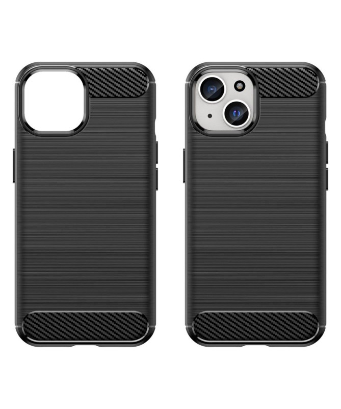 Coque iPhone 15 Plus effet brossé silicone