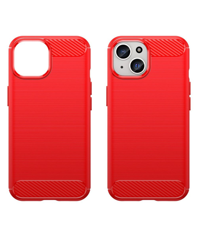 Coque iPhone 15 Plus effet brossé silicone