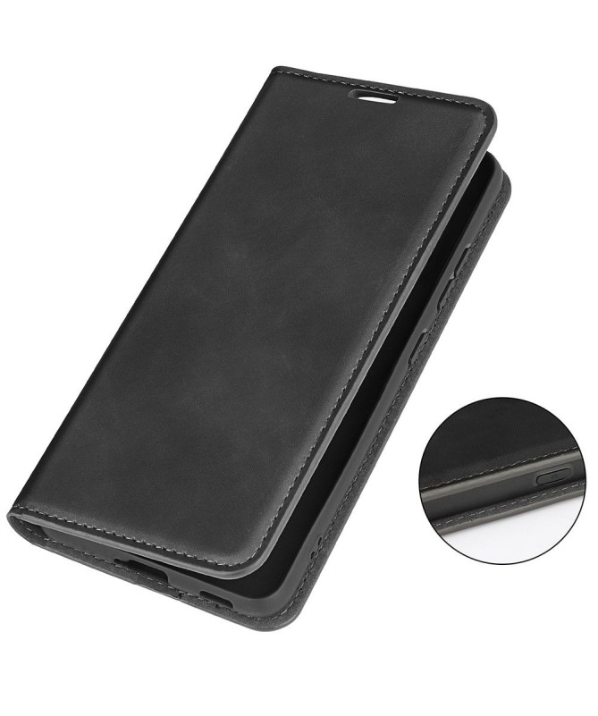 Étui iPhone 15 Plus simili cuir fonction stand