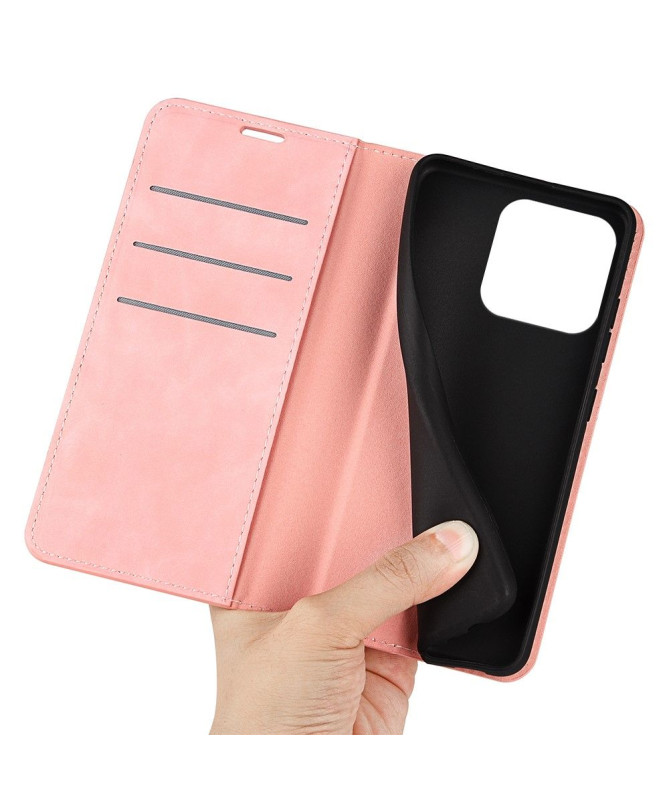 Étui iPhone 15 Plus simili cuir fonction stand