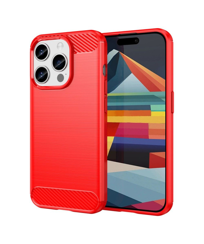 Coque iPhone 15 Pro Max effet brossé silicone