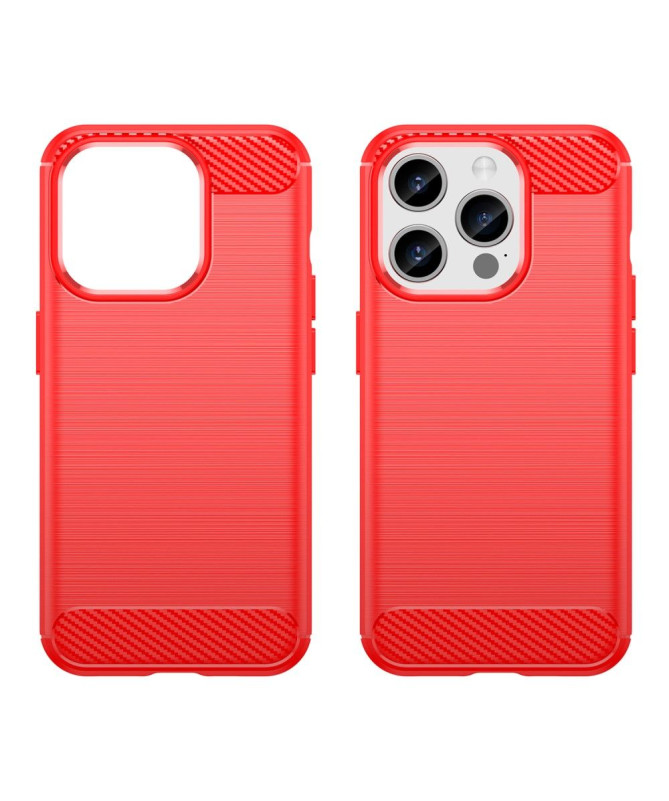 Coque iPhone 15 Pro Max effet brossé silicone