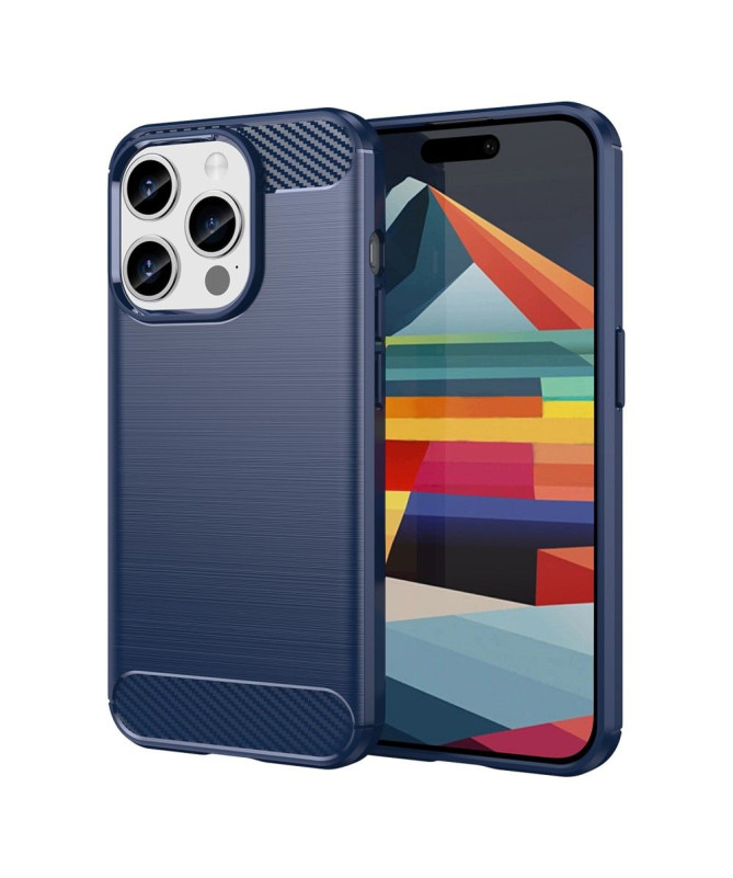 Coque iPhone 15 Pro Max effet brossé silicone