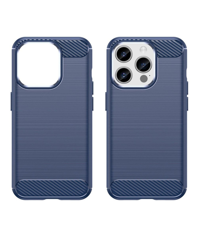 Coque iPhone 15 Pro Max effet brossé silicone