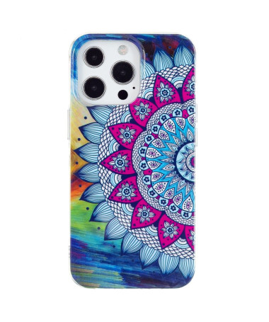 Coque iPhone 15 Pro Max Luminous Mandala Coloré