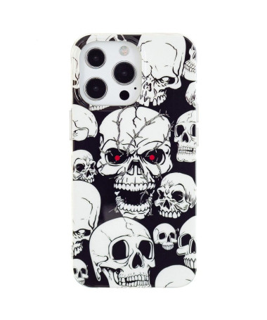 Coque iPhone 15 Pro Max Luminous tête de mort