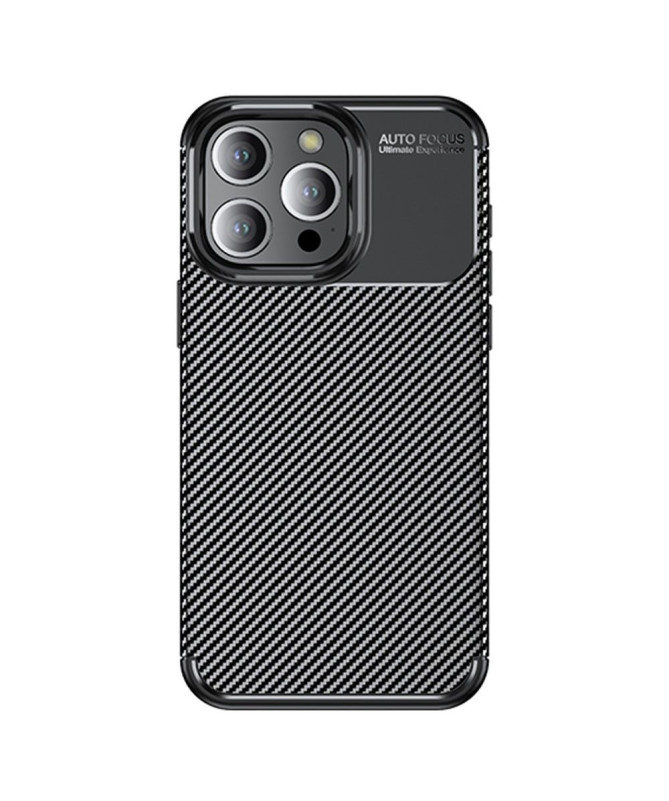 Coque iPhone 15 Pro Max style fibre de carbone - noir