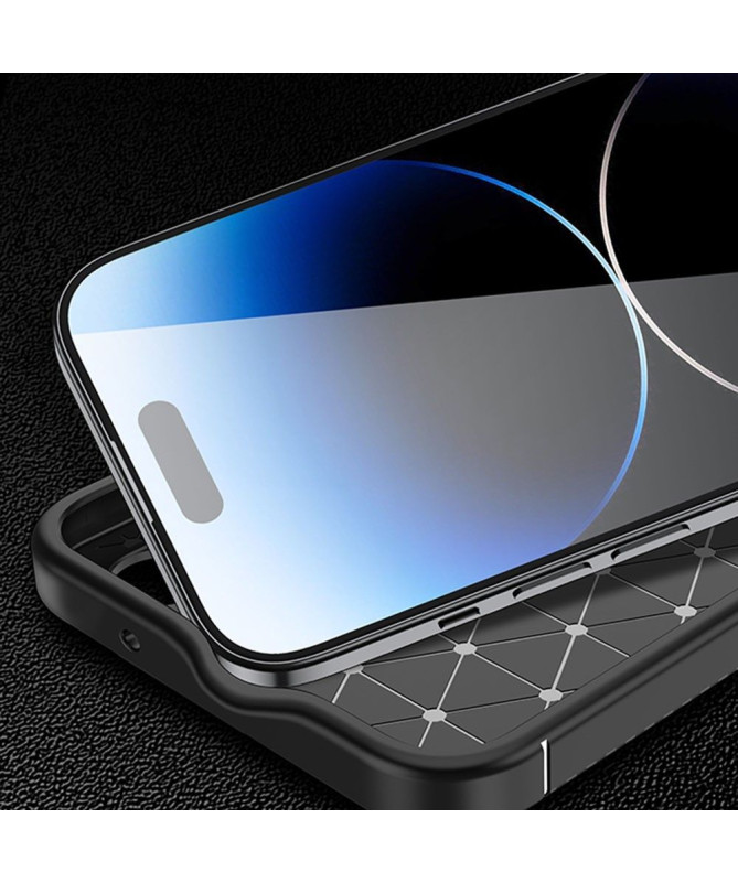 Coque iPhone 15 Pro Max style fibre de carbone - noir