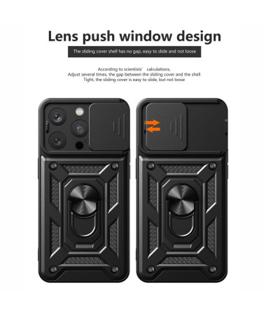 Coque iPhone 15 Pro Max Camera Slide Fonction Support