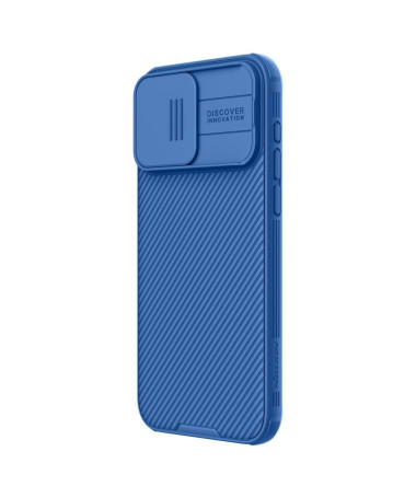 Coque iPhone 15 Pro CamShield avec cache objectif arrière Bleu - photo 6