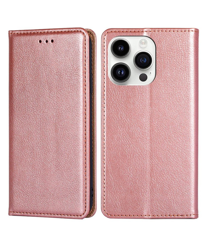 Flip cover iPhone 15 Pro PURE simili cuir