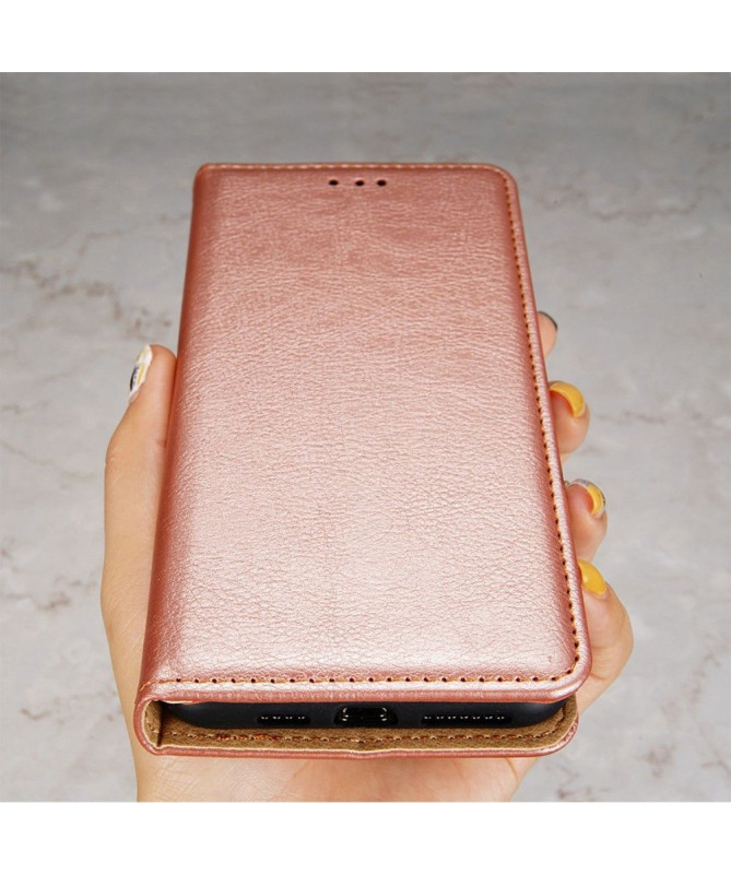 Flip cover iPhone 15 Pro PURE simili cuir