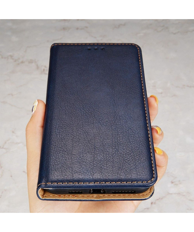 Flip cover iPhone 15 Pro PURE simili cuir