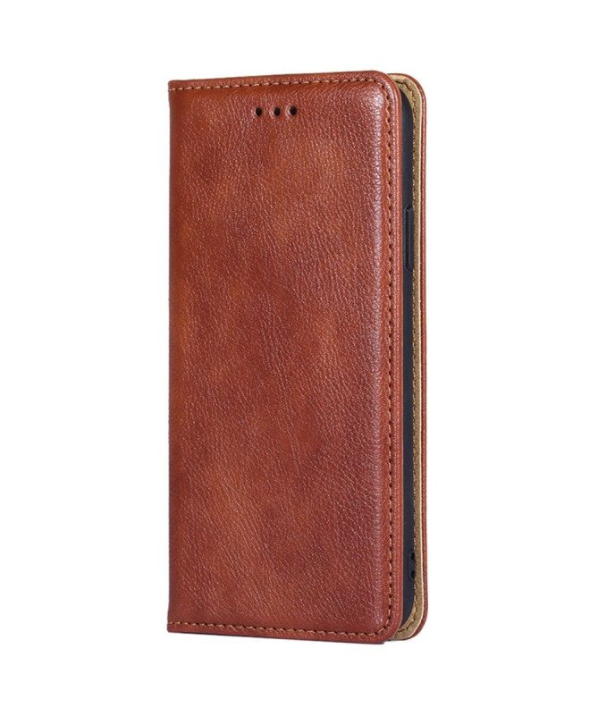 Flip cover iPhone 15 Pro PURE simili cuir