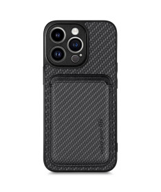 Coque iPhone 15 Pro Fibre de Carbone Porte-cartes détachable
