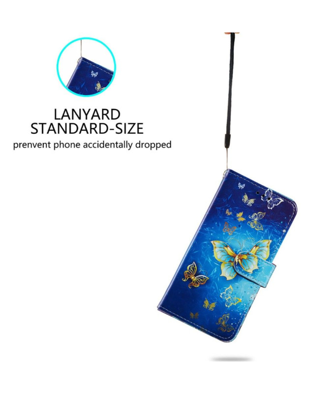 Housse iPhone 15 Pro Golden Butterfly