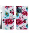 Housse iPhone 15 Pro Paon fleur