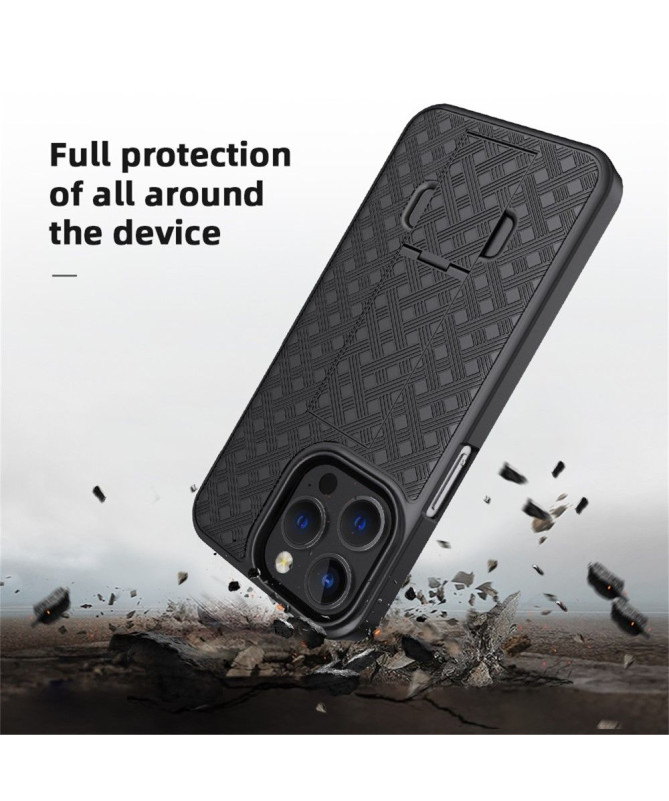 Coque iPhone 15 Pro intégrale avec clip ceinture