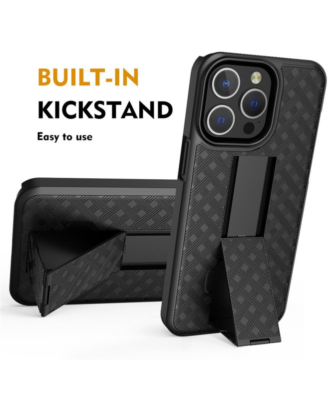 Coque iPhone 15 Pro intégrale avec clip ceinture