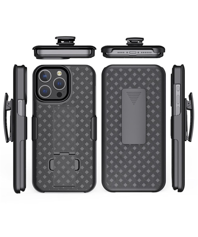 Coque iPhone 15 Pro intégrale avec clip ceinture