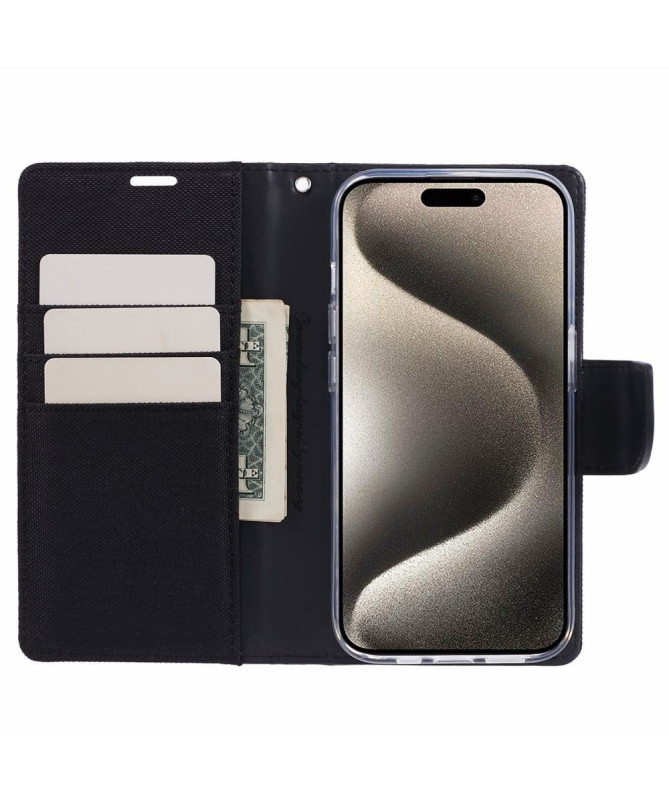 Housse iPhone 15 Pro MERCURY effet toile