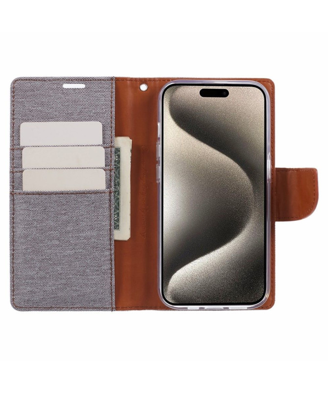 Housse iPhone 15 Pro MERCURY effet toile