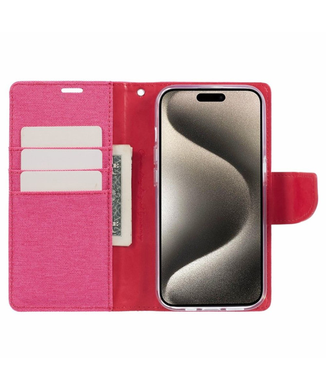 Housse iPhone 15 Pro MERCURY effet toile