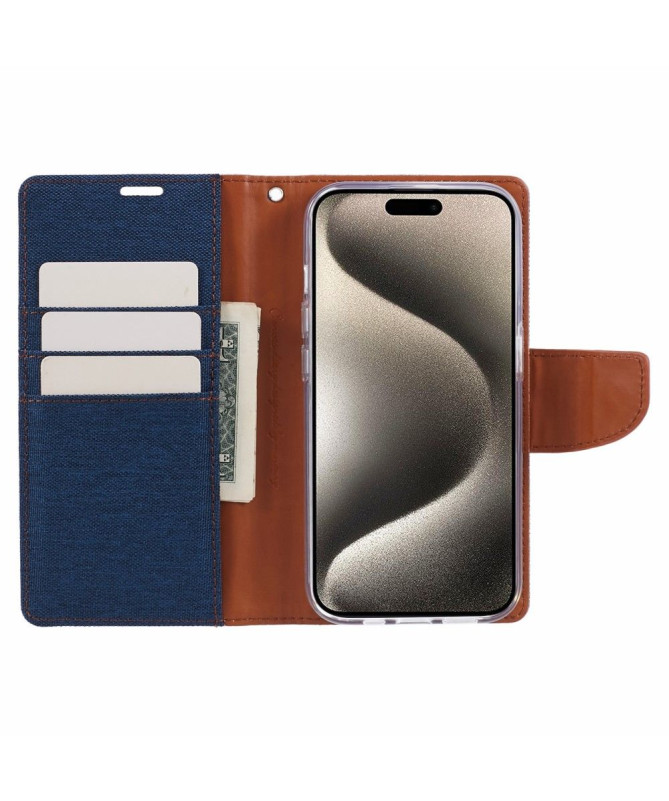 Housse iPhone 15 Pro MERCURY effet toile