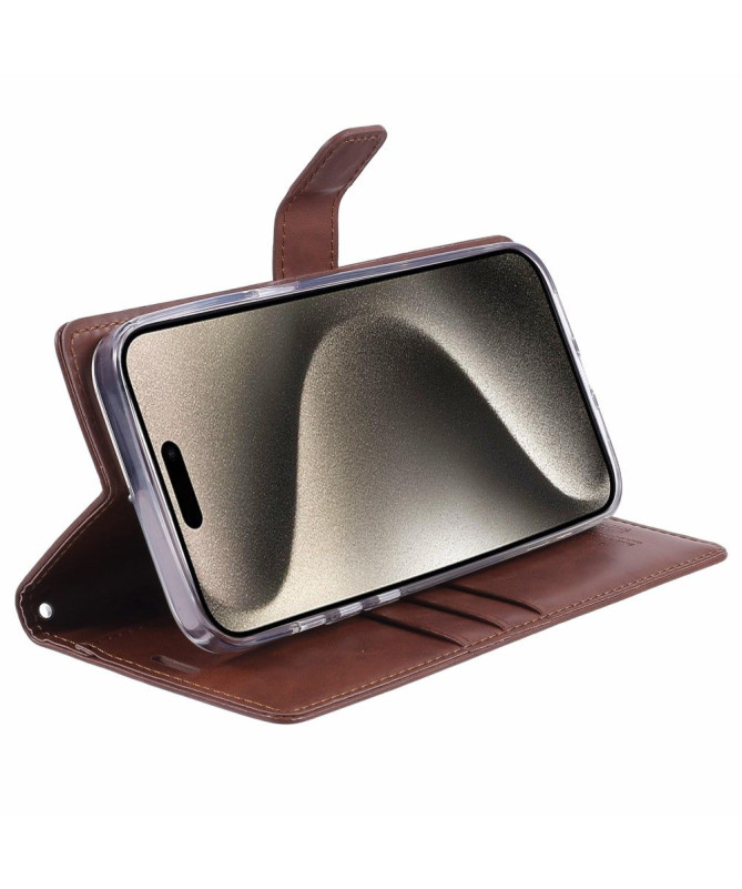 Housse iPhone 15 Pro Imitation Cuir Blue Moon