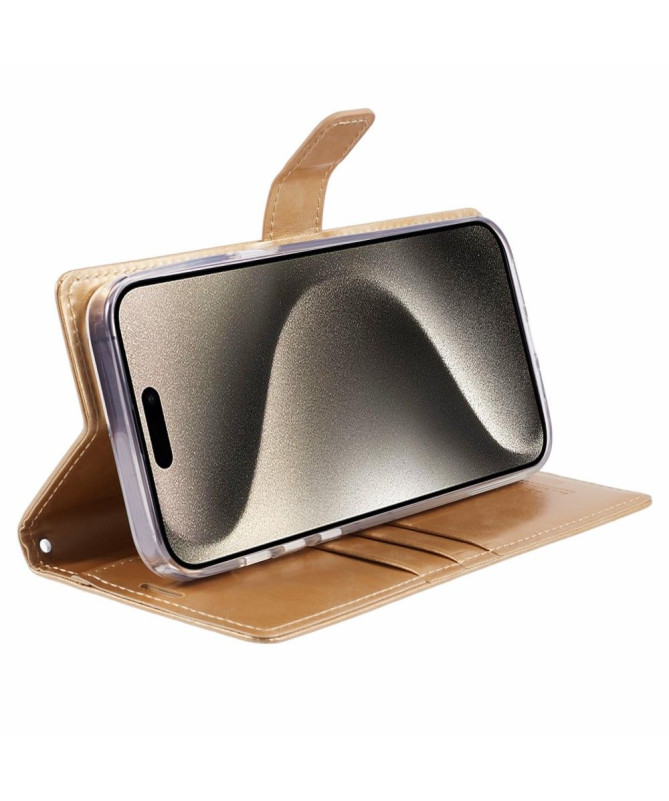 Housse iPhone 15 Pro Imitation Cuir Blue Moon