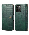 Etui iPhone 15 Pro simili cuir effet croco