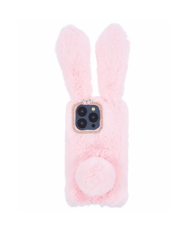 Coque iPhone 15 Pro Lapin Fausse Fourrure