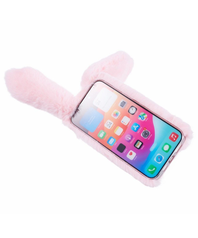 Coque iPhone 15 Pro Lapin Fausse Fourrure