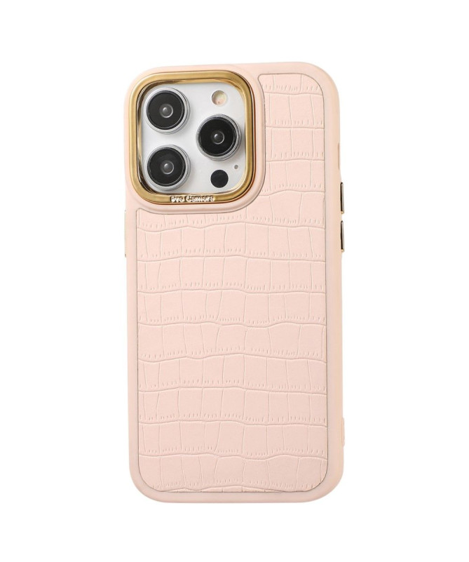 Coque pour iPhone 14 Pro Simili Cuir à Texture Crocodile