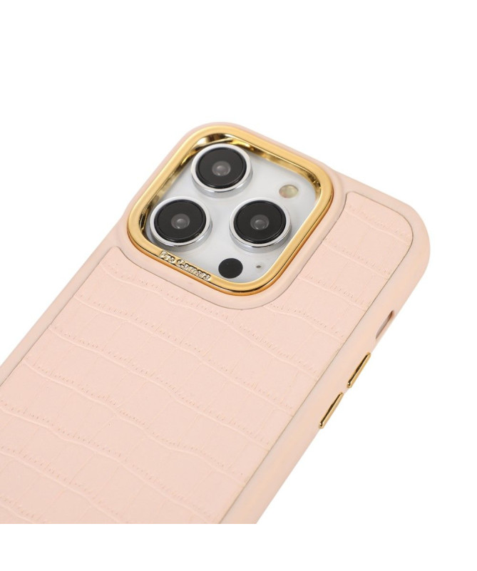 Coque pour iPhone 14 Pro Simili Cuir à Texture Crocodile