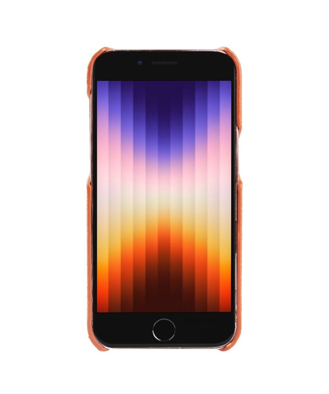 Coque iPhone 7/8/SE (2020/2022) en Cuir à Texture Litchi
