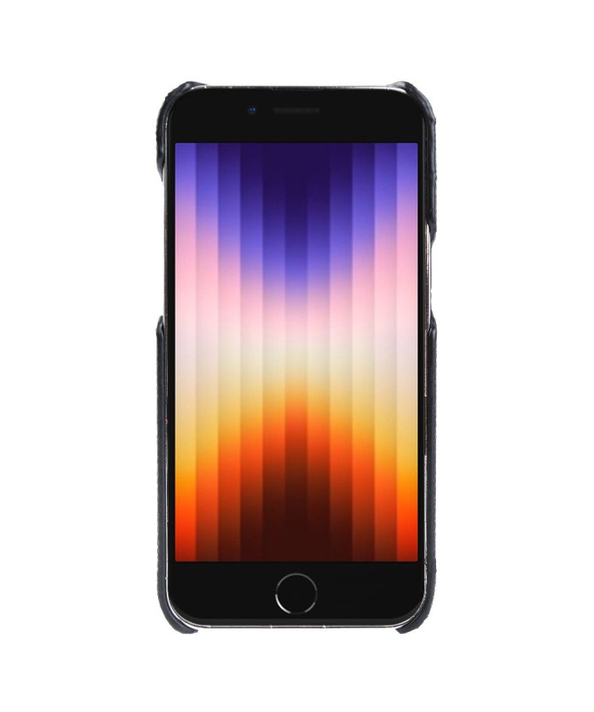 Coque iPhone 7/8/SE (2020/2022) en Cuir à Texture Litchi