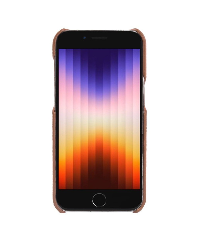 Coque iPhone 7/8/SE (2020/2022) en Cuir à Texture Litchi