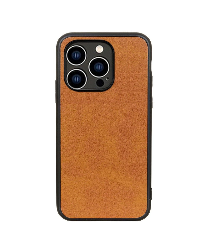 Coque iPhone 15 Pro Aspect Cuir Rétro