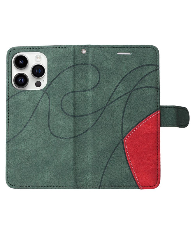 Housse iPhone 15 Pro Bicolore artistique