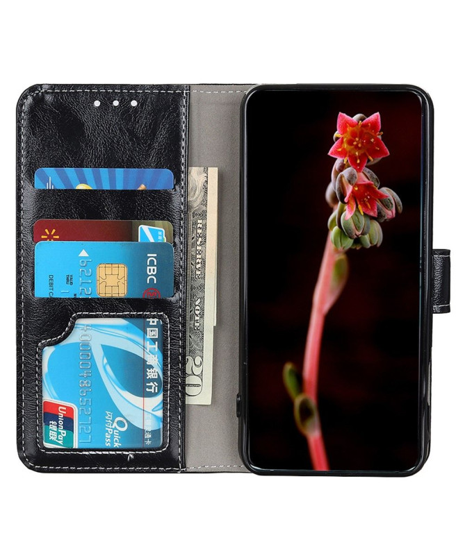 Housse iPhone 15 Pro effet cuir luxueux coutures