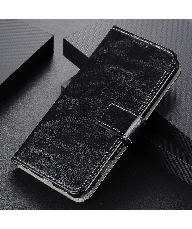 Housse iPhone 15 Pro effet cuir luxueux coutures
