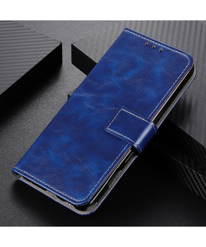 Housse iPhone 15 Pro effet cuir luxueux coutures